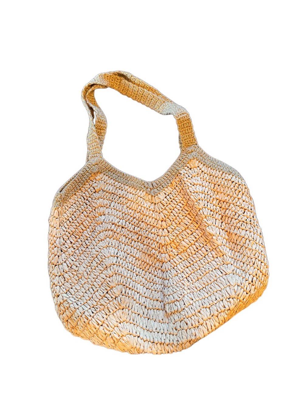 NWOT Aerie Woven (Raffia) Tote in Cream, Tan, and Gold